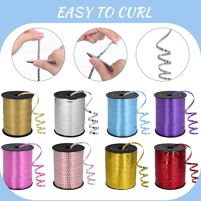 500 Yards Gold Crimped Texture Curling Ribbon - Image 3