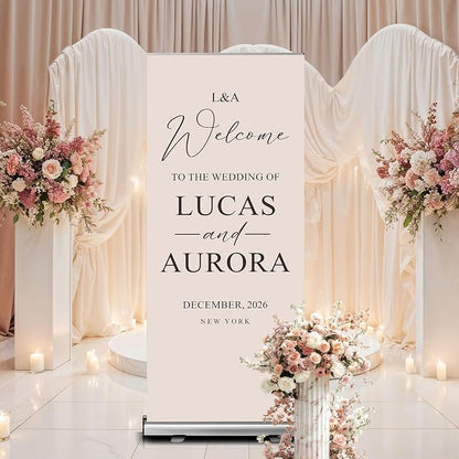 Custom Banner for Weddings READY IN 24HRS Choose your Design Retractable Banner by ImageMatters