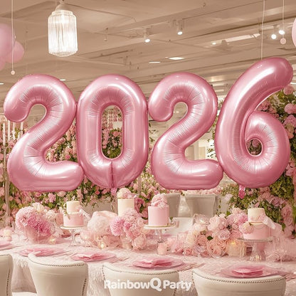 RainbowQ Pink 3 Balloon Number 40 Inch 0-40 Foil Large Balloons | Big Mylar 3 - Image 7