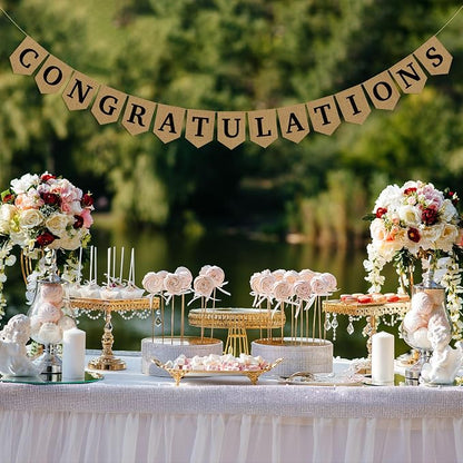 Congratulations Burlap Banner - Image 6