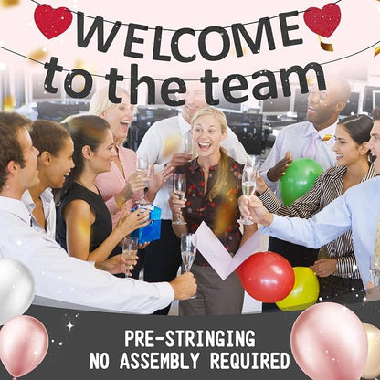Pre-Strung Glitter Welcome to the Team Banner Welcome Banner Welcome Decorations - Image 6