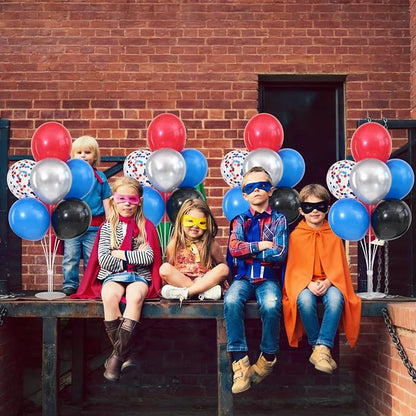 4 Sets Black Silver Red Blue Balloons Stand - Image 6