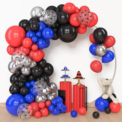 Amandir 153pcs Black Red Blue Balloon Arch Garland Kit Different Sizes | 18 12 - Image 2
