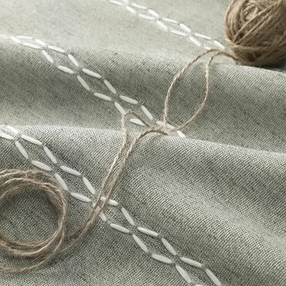 Sage Green Boho Blackout Curtains 90 Inch 2 Panels - Image 6