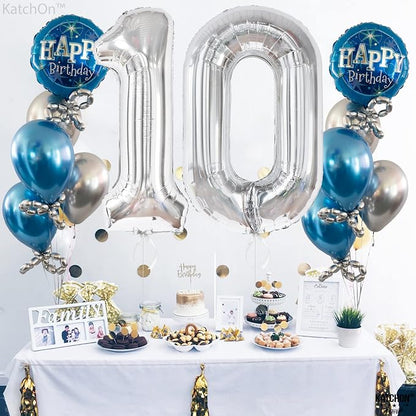 KatchOn Silver 10 Balloon, 40 Inch - Image 2