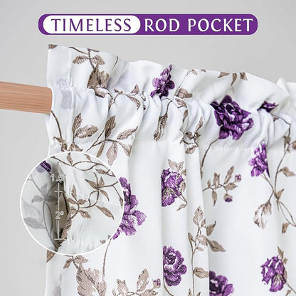Beauoop Floral Sheer Valance Curtains - Image 8