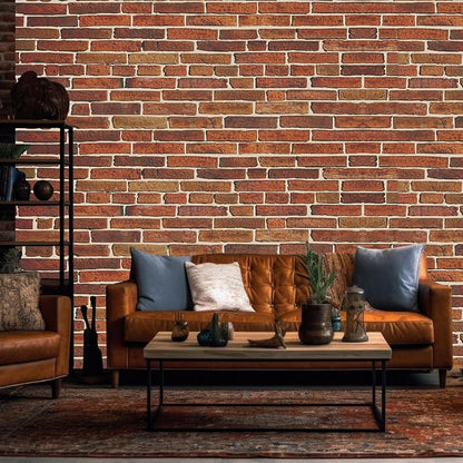 VitalCozy 10x 8ft Dark Red Brick Wall Backdrop Fabric Photo Background | Large - Image 3