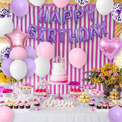 Pink Purple Birthday Decorations - Image 5