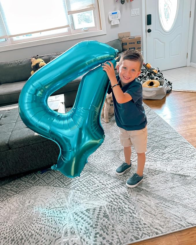 Light Blue Number 1 Balloon 40 Inch - Image 3