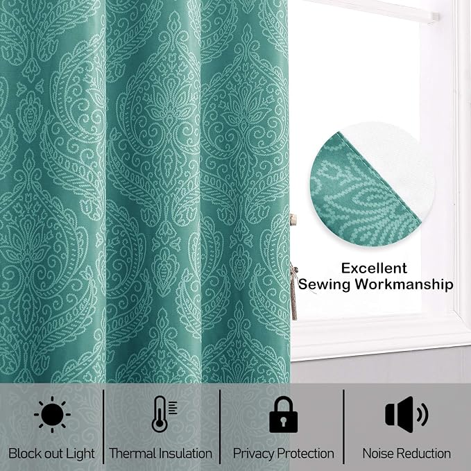 DWCN Ombre Blackout Curtains for Bedroom - Image 7