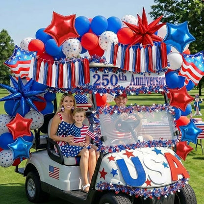 Red White and Blue Balloon Garland Kit - Image 3