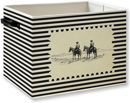 Western Cowboy Foldable Storage Bins Box by KSDUT