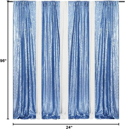 Poise3EHome Baby Blue Sequin Backdrop Curtain - Image 10