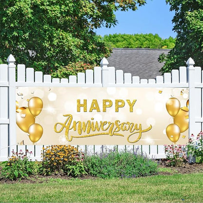 Large Happy Anniversary Banner Company Wedding Anniversary Lawn Sign Retirement - Image 5