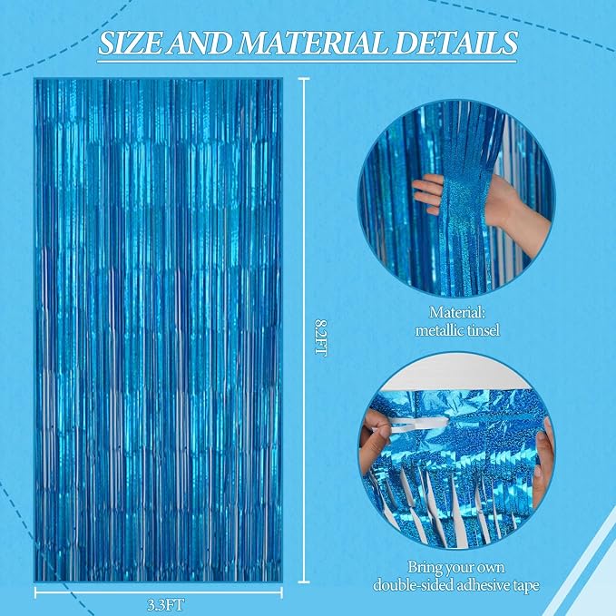 DECOCKRAT 3 Pack Foil Fringe Backdrop - Image 3