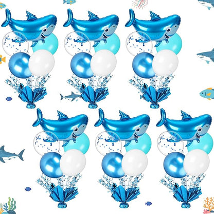 Civaner Shark Party Balloons Stand Kit 6 Sets, Fresh Colors by Civaner