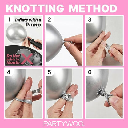 PartyWoo Pink Balloons 130pcs Matte Pink Different Sizes 18 12 10 5 Inch | - Image 7