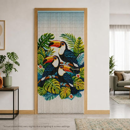 Rainforest Beaded Bamboo Curtain - Image 8