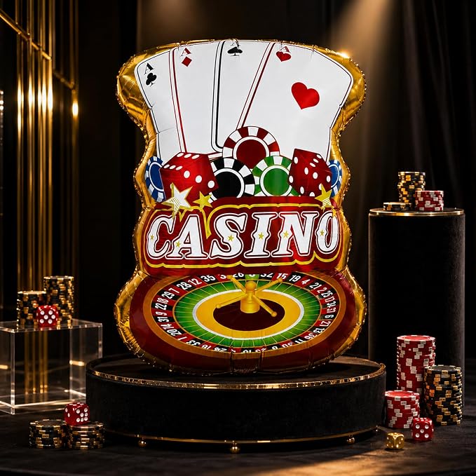 32 Inch Casino Balloon, Casino Night Birthday Decorations, Casino Night - Image 4
