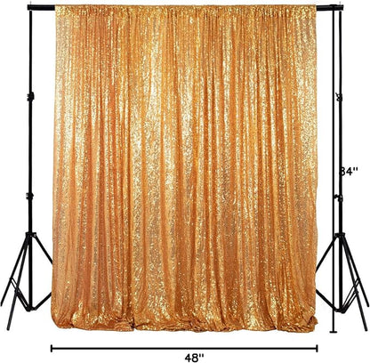 ShinyBeauty Photobooth Background-4FTx7FT-Gold-Sequin backdrops Sequin Fabric - Image 9