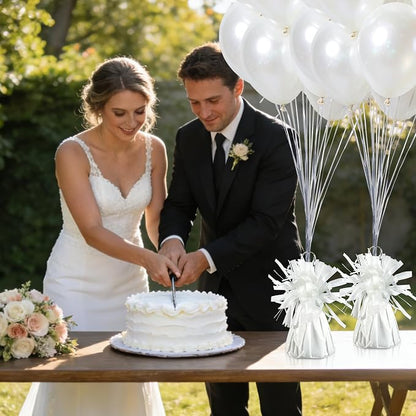 9 PCS Metallic Wrapped Balloons Weights White Helium Balloon Weight Balloon - Image 6