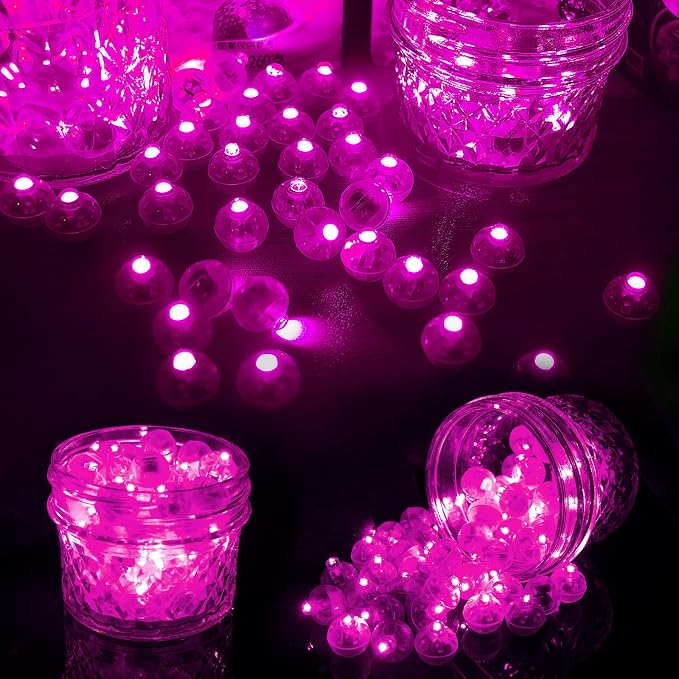 Aogist 200pcs Pink Balloon Light, Long Standby Time Waterproof Mini Ball Light - Image 5