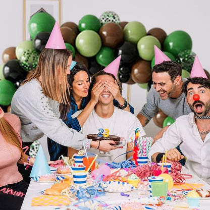 Green and Brown Balloons, Dark Emerald Green Confetti Balloon - Image 8