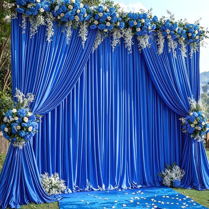 8 Panels Royal Blue Backdrop Curtains - Image 3
