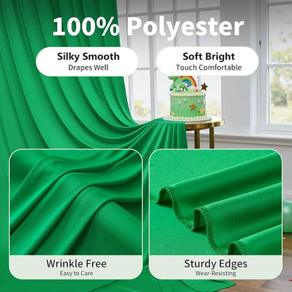 20ft×12ft Wrinkle Free Green Backdrop Curtain - Image 4