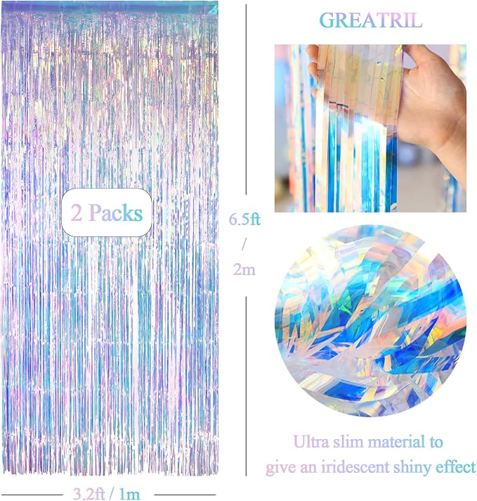 Iridescent Party Streamers Backdrop - Image 4