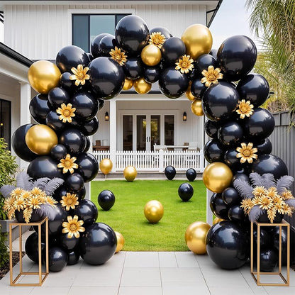Black Balloons 100 Pack 12 Inch Shiny Metallic Black Extra Thick Latex Party - Image 5