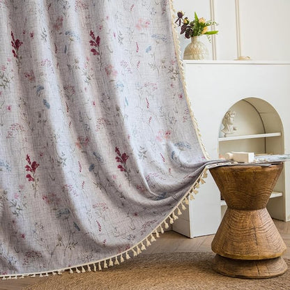 ENJOYBRIDAL Floral Curtains 84 Inch Long Semi Sheer Cute Drapes Light Filtering - Image 5