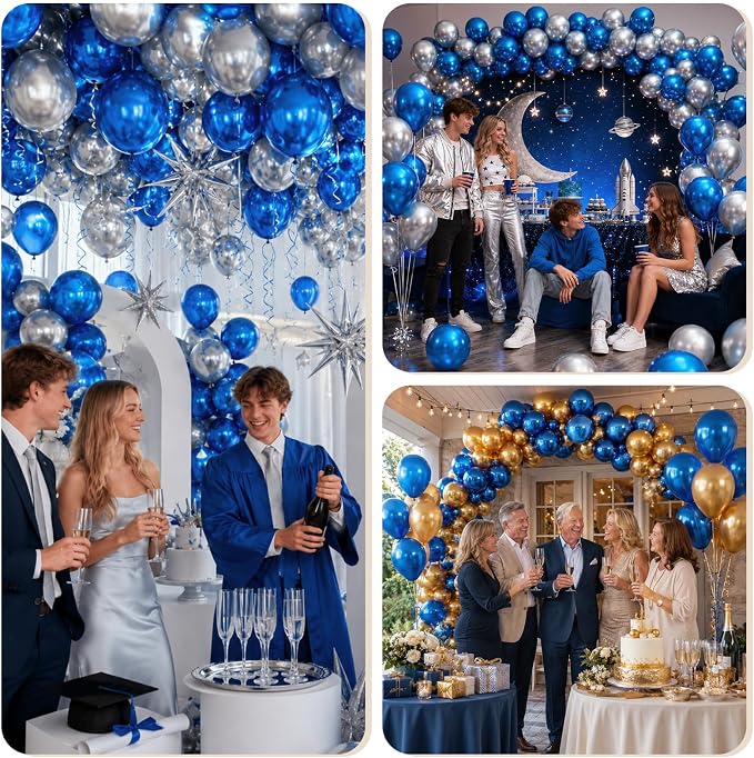 Metallic Blue Balloons - Image 8