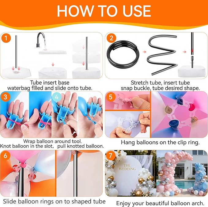 Balloon Arch Kit for Party Birthday Decoration 9.2FT & 6FT | Black Bendable - Image 6