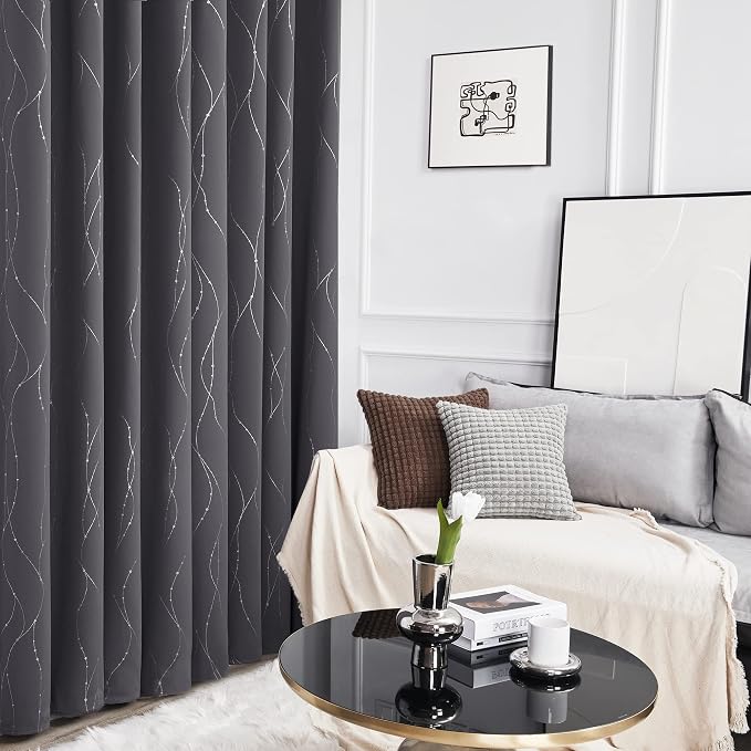 Deconovo Living Room Curtains 95 Inches Long, Thermal Insulated, Room Darkening - Image 6