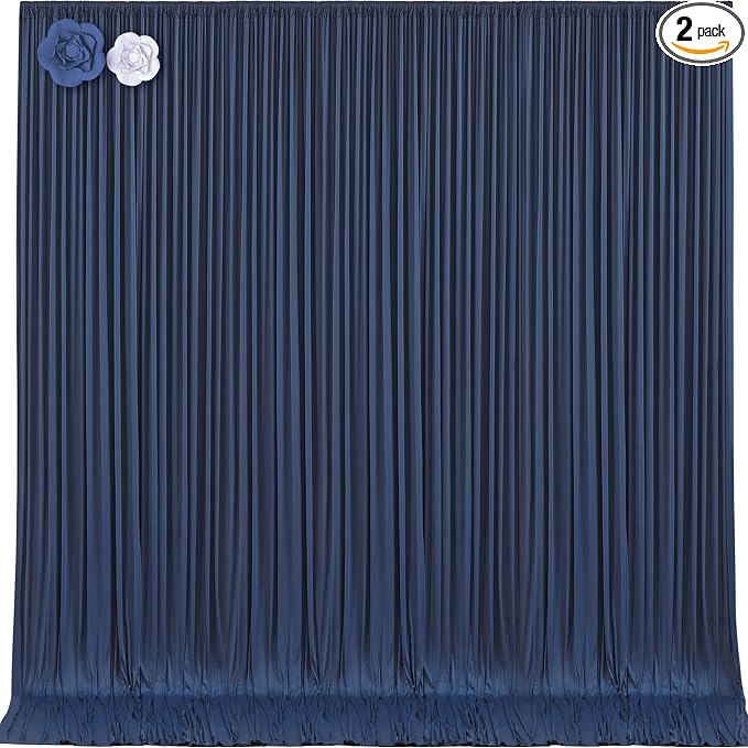 10x12 Navy Blue Backdrop Curtains by Tao-GePartyDecorations
