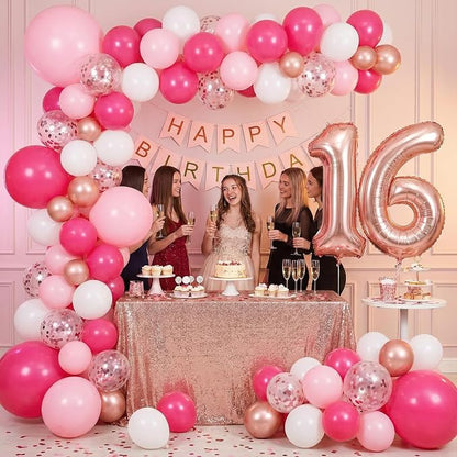 LovesTown Rose Pink Balloon Garland Kit - Image 2