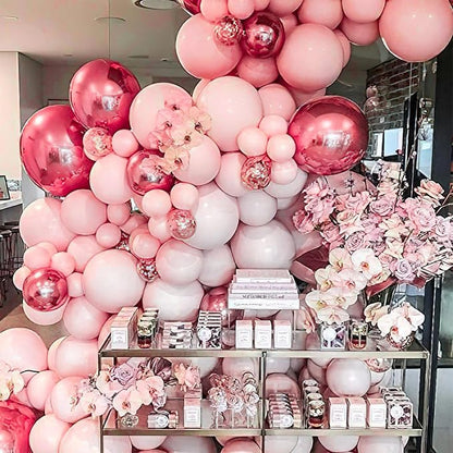 PartyWoo Baby Pink Balloons 140pcs Pastel Light Pale Pink Color | 18 12 10 5 - Image 7
