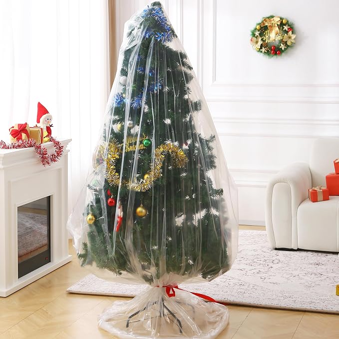 Christmas Tree Disposal Bag 9x6 ft Heavy Duty Plastic Xmas Tree Removal Bag by HandmadeInnovativeUnique