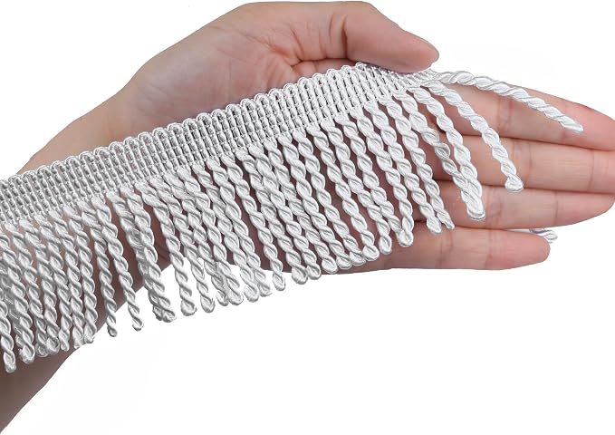 BEL AVENIR Bullion Fringe Trim Curtain Fringes 5 Yard x 2.5 Inches Sewing | by BELAVENIR