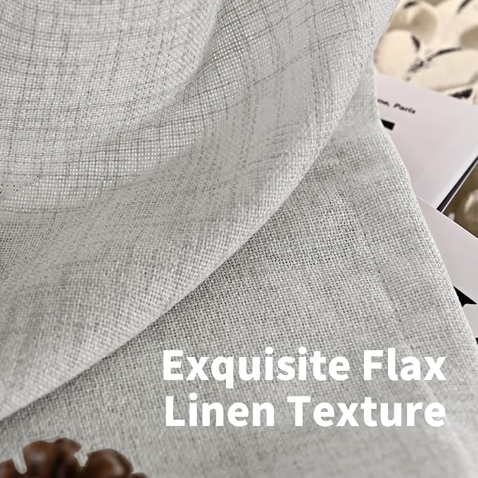 YoungsTex Extra Long Linen Curtains 102 Inch Length - Image 4