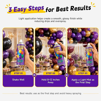 Balloon Shine Spray for Party : 15 oz Balloons Spray Silicone | Christmas - Image 6