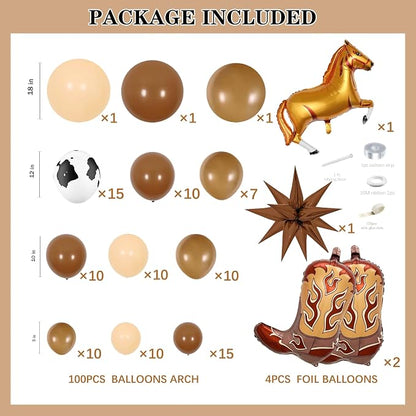 104pcs Western Cowboy Balloon Garland Arch Kit - Image 2
