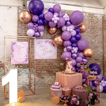PartyWoo Dark Purple Balloons 101pcs 12 Inch Royal Purple Latex Helium Balloons - Image 6