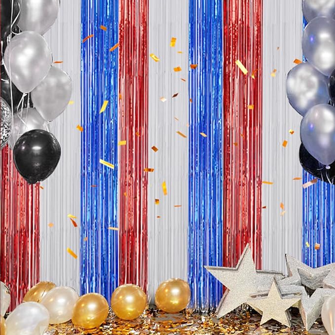 DECOCKRAT 3 Pack Foil Fringe Backdrop - Image 6