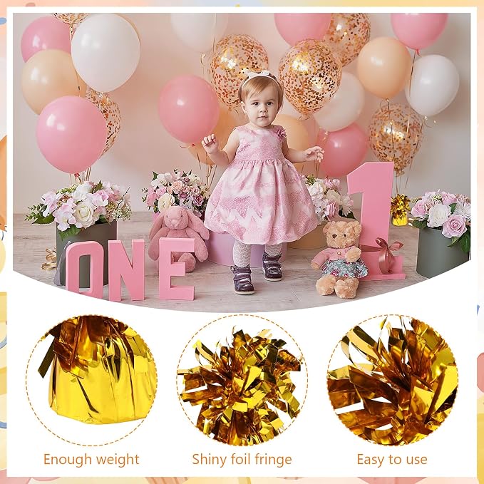 4 Pcs Gold Metallic Balloon Weights Holder Anchors Balloon Holder Weights - Image 3