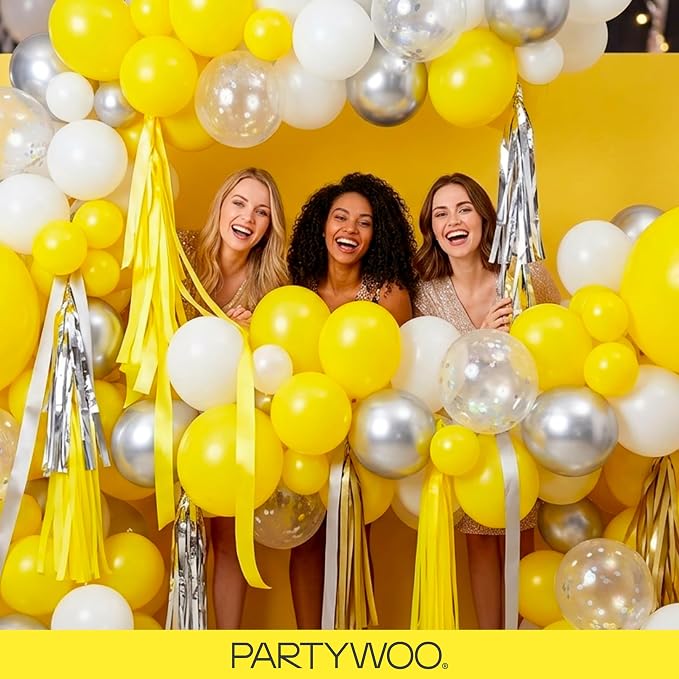 PartyWoo Yellow Balloons 120pcs Matte Yellow Color 18 12 10 5 Inch | 18 12 10 5 - Image 5