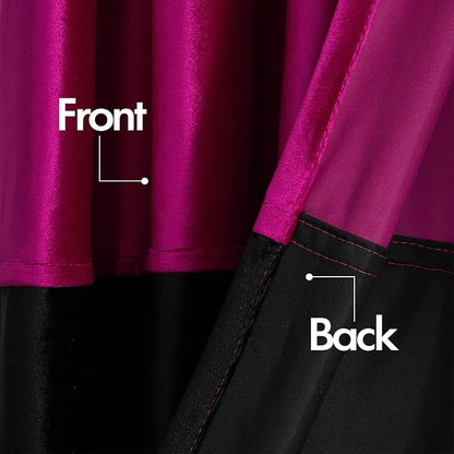 Modern Hot Pink Black Velvet Curtains Luxury 102 inch - Image 3