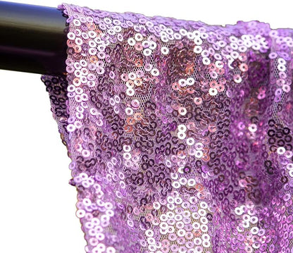 Lavender Sequin Backdrop Curtain 1 Panel 10FTx10FT | Glitter Sequence Drapes - Image 2