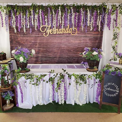 Artificial Flowers Hanging Flowers, Fake Garland Silk Vines Rattan String Decor - Image 5